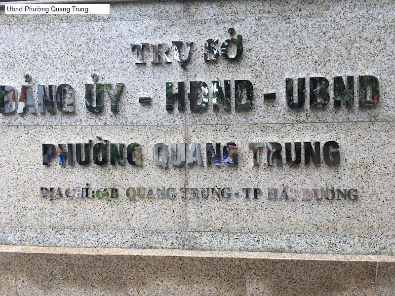Ubnd Phường Quang Trung